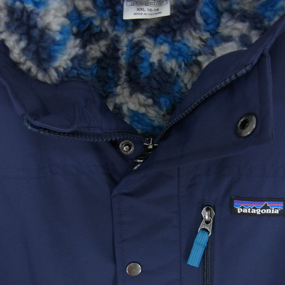 patagonia パタゴニア 19AW 68460 Kids' Infurno Jacket キッズ インファーノ フリース インナー ナイロン シェル ジャケット ネイビー系 XXL【中古】
