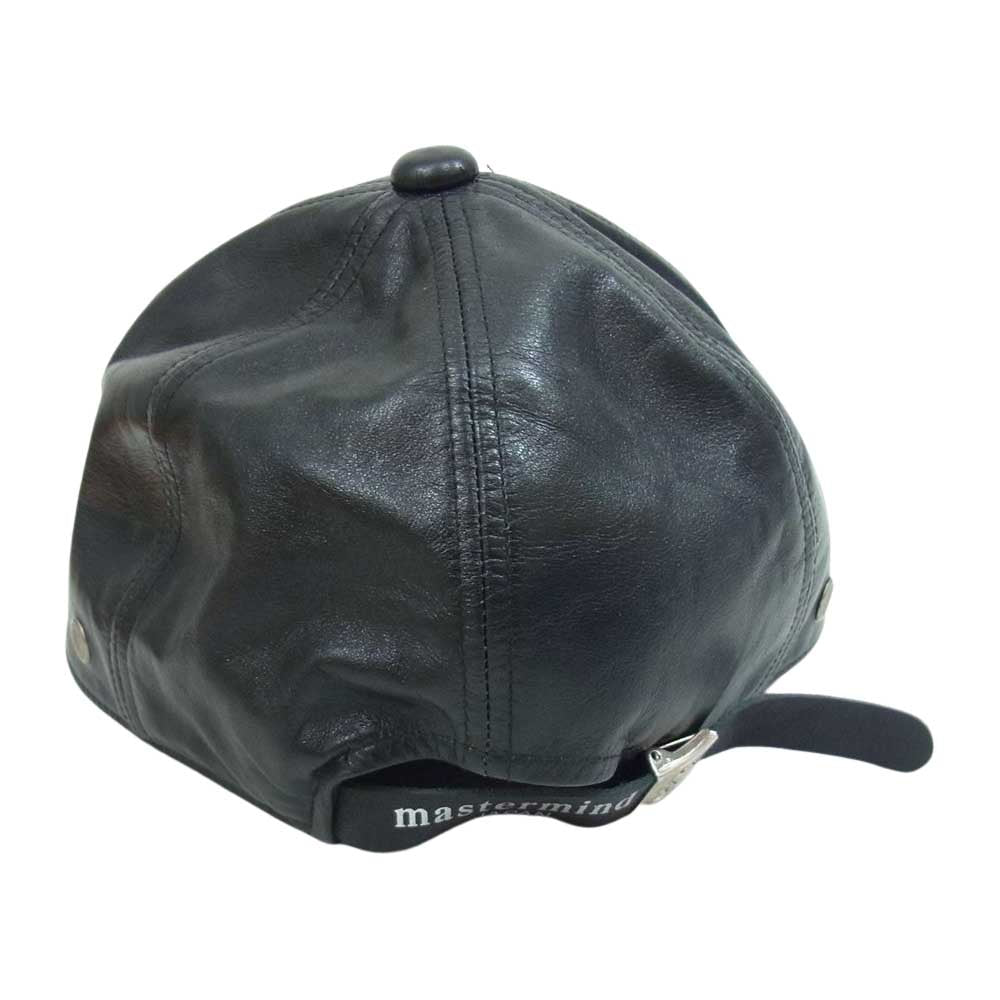 mastermind JAPAN マスターマインドジャパン MV-CA01-72 スカル ステッチ レザー Dカン キャップ ブラック系 M【中古】