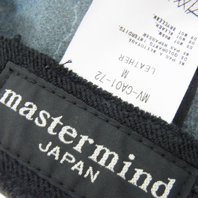 mastermind JAPAN マスターマインドジャパン MV-CA01-72 スカル ステッチ レザー Dカン キャップ ブラック系 M【中古】