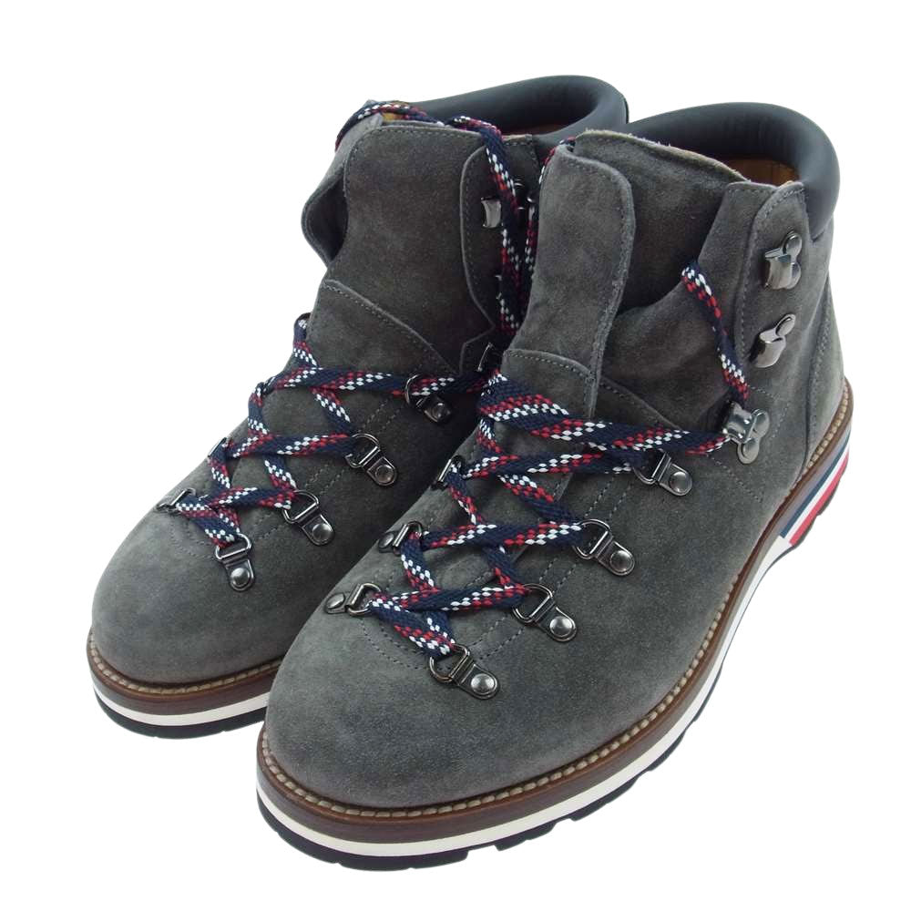 MONCLER モンクレール Peak Nubuck Hiking Boots スエード ヌバック ハイキング ブーツ チャコール系 27cm【極上美品】【中古】