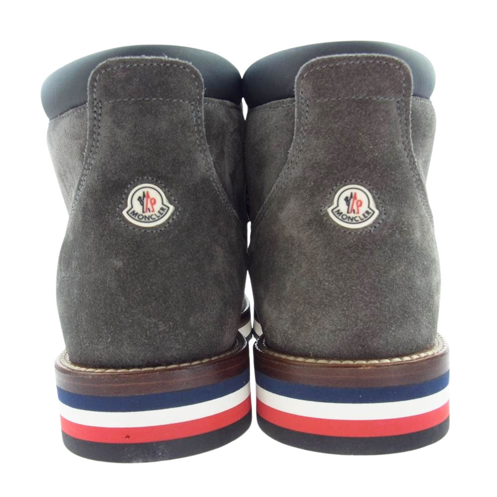 MONCLER モンクレール Peak Nubuck Hiking Boots スエード ヌバック ハイキング ブーツ チャコール系 27cm【極上美品】【中古】