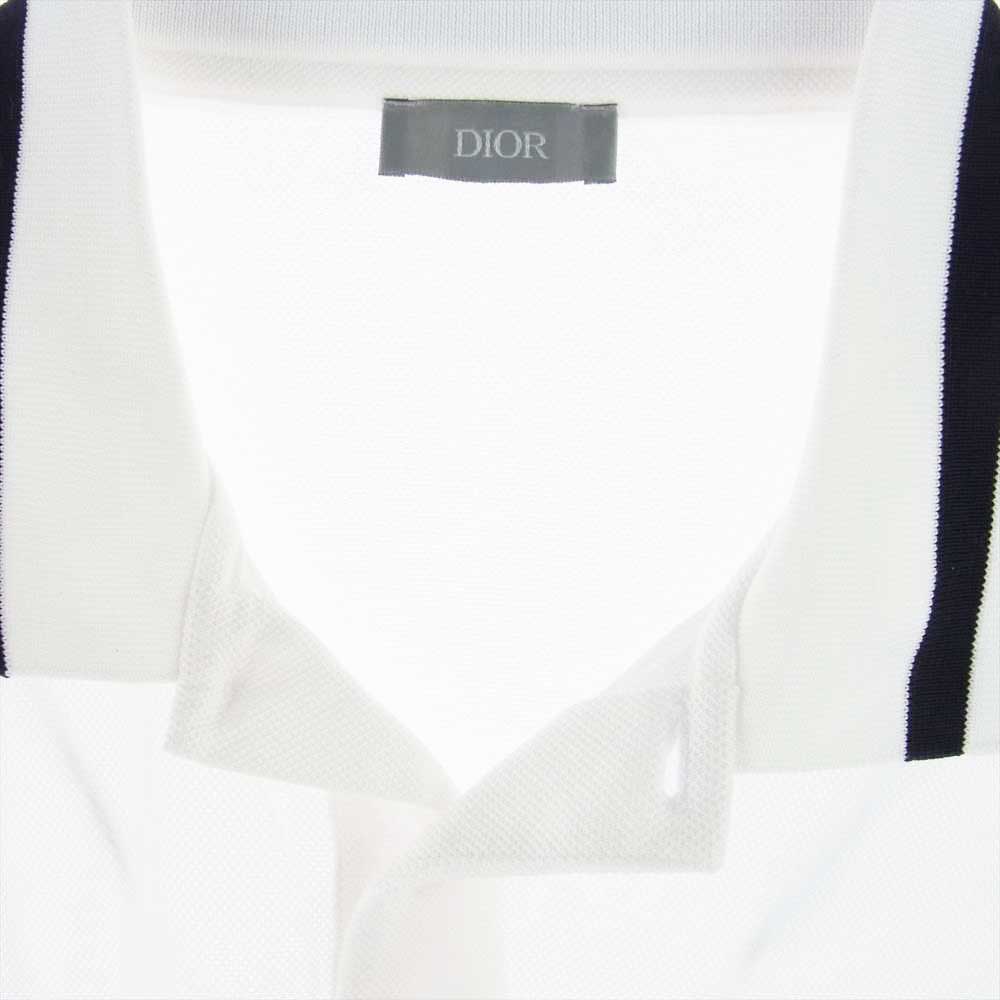 Dior ディオール 20AW 033J806A0448 NIKE AIR DIOR ナイキ エアディオール ロゴ刺繍 ポロシャツ ホワイト系 L【中古】