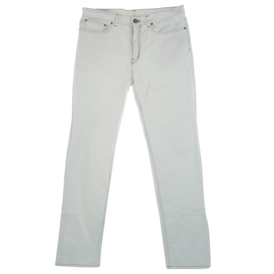 LOUIS VUITTON ルイ・ヴィトン 21AW HLD55W ステープルライン シャドーモノグラム ホワイトデニムパンツ ホワイト系 33【中古】