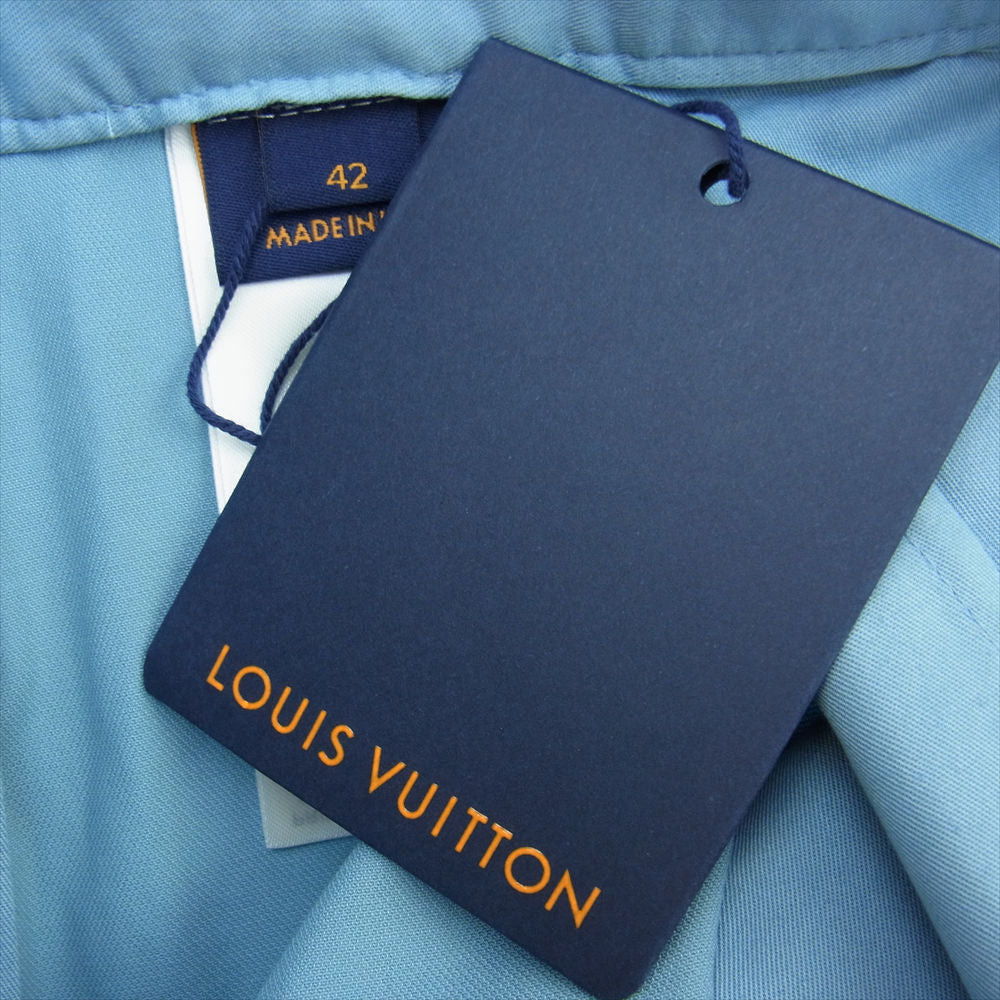 LOUIS VUITTON ルイ・ヴィトン 22SS 1A9GNW LV レギュラー チノ カーゴ パンツ ライトブルー系 42【美品】【中古】