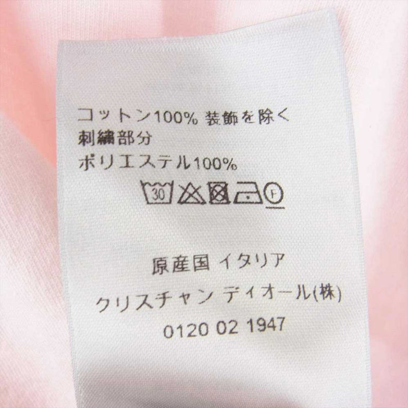 Dior ディオール 22AW 243J685A0677 JARDIN フラワー ロゴ刺繍 オーバーサイズ Tシャツ ピンク系 XL【中古】