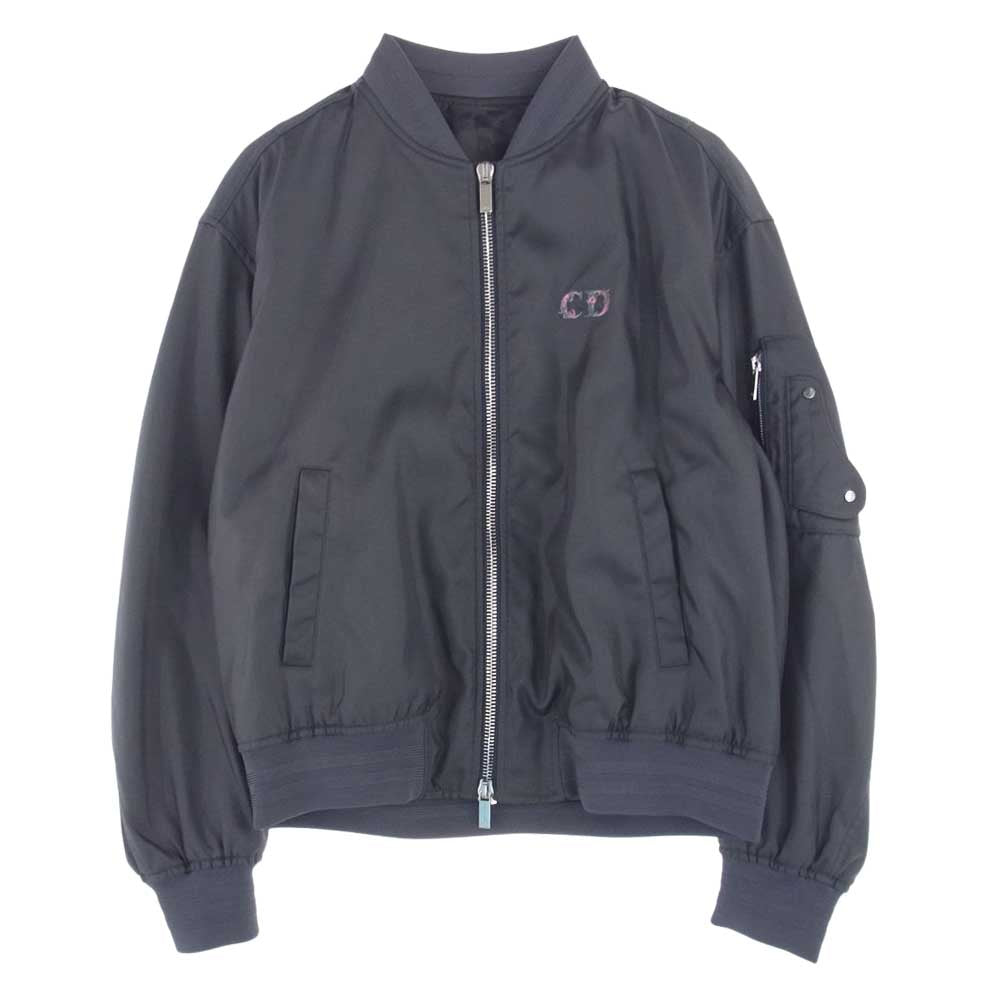 Dior ディオール 21SS 943C439F5028 FLOWERS ボンバージャケット フラワー ロゴ刺繍 ブルゾン グレー系 52【中古】