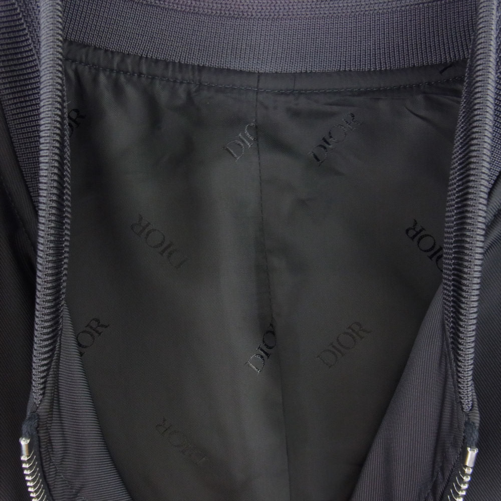 Dior ディオール 21SS 943C439F5028 FLOWERS ボンバージャケット フラワー ロゴ刺繍 ブルゾン グレー系 52【中古】