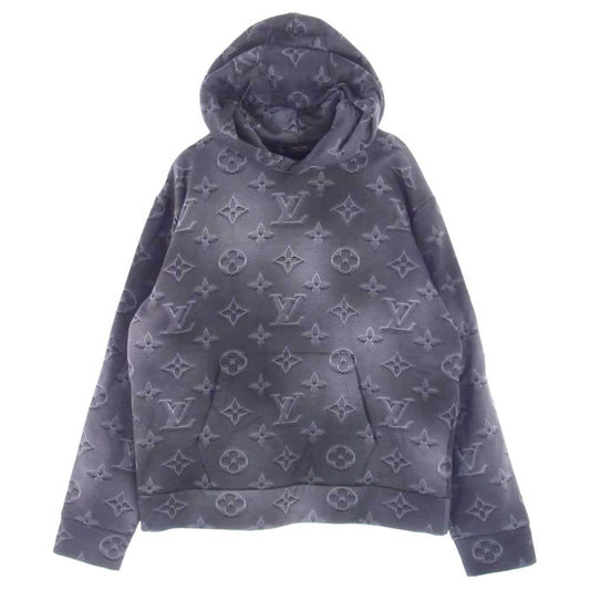 LOUIS VUITTON ルイ・ヴィトン 21SS 1A8HDV 2054 Hoodie 3D モノグラム フーディ プルオーバーパーカー ダークグレー系 L【中古】