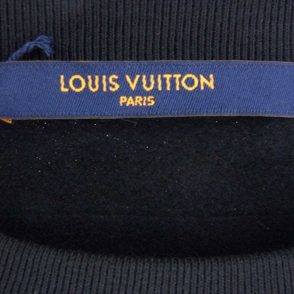 LOUIS VUITTON ルイ・ヴィトン 23SS 1AAT62 LV Music Line Embroidered Crewneck LVミュージックライン エンブロイダード クルーネック スウェット トレーナー ブラック系 XL【極上美品】【中古】