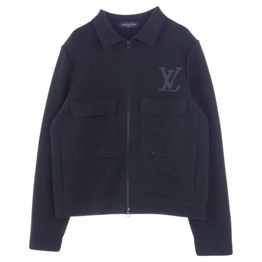 LOUIS VUITTON ルイ・ヴィトン 1A8WSF LV Knitted Blouson LVロゴ ニット ブルゾン ダークグレー系 XL【中古】