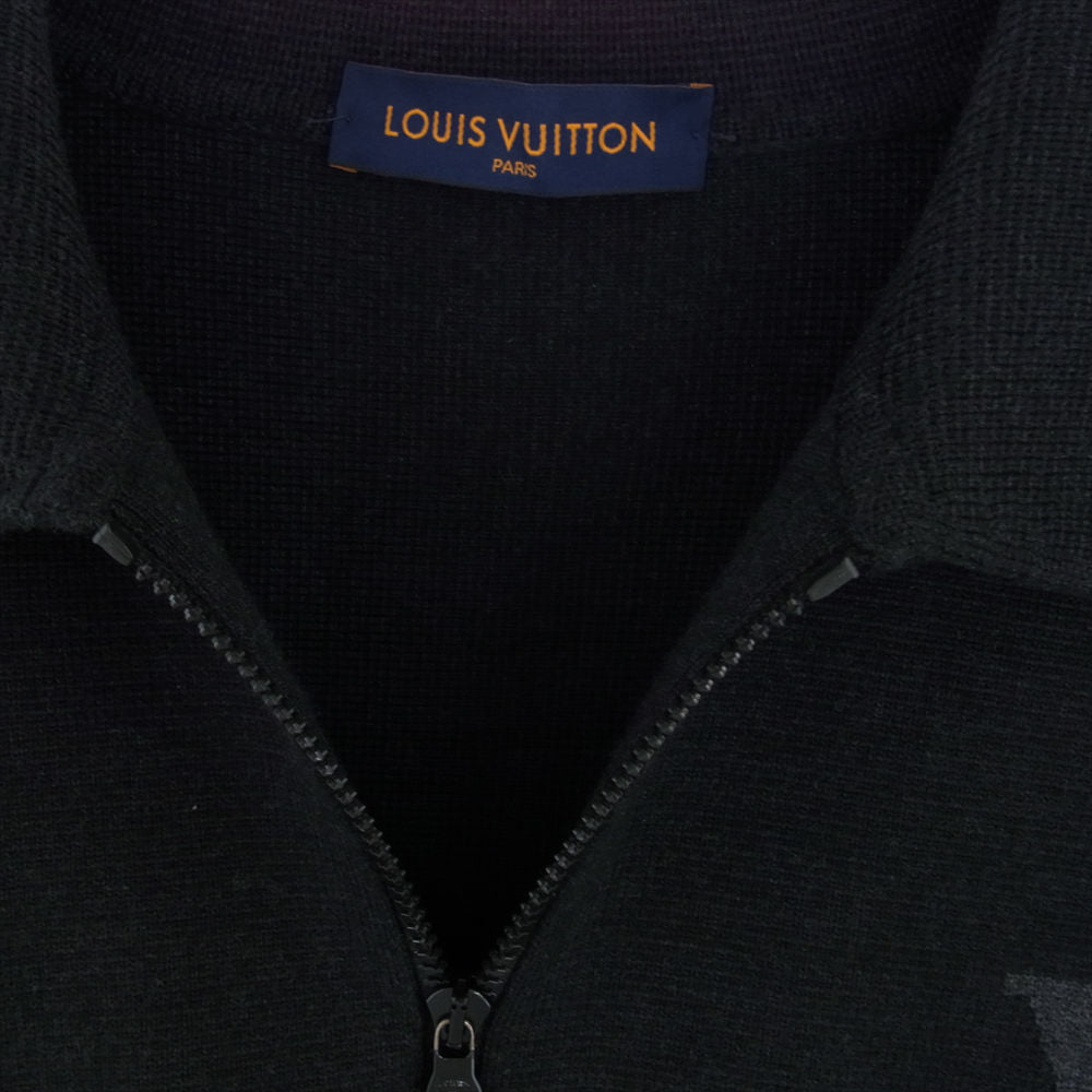 LOUIS VUITTON ルイ・ヴィトン 1A8WSF LV Knitted Blouson LVロゴ ニット ブルゾン ダークグレー系 XL【中古】