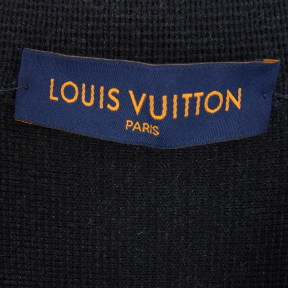 LOUIS VUITTON ルイ・ヴィトン 1A8WSF LV Knitted Blouson LVロゴ ニット ブルゾン ダークグレー系 XL【中古】