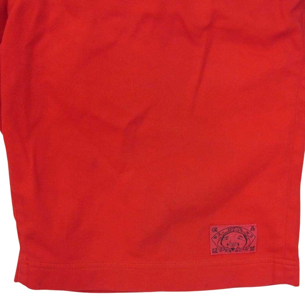 EVISU エヴィス カモメ ペイント サイドベルト ショーツ レッド系 34【中古】