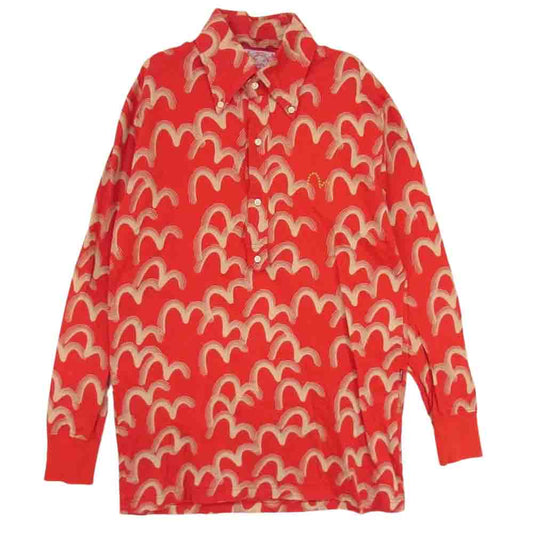 EVISU エヴィス カモメ 総柄 プルオーバー カットソー シャツ レッド系 2【中古】