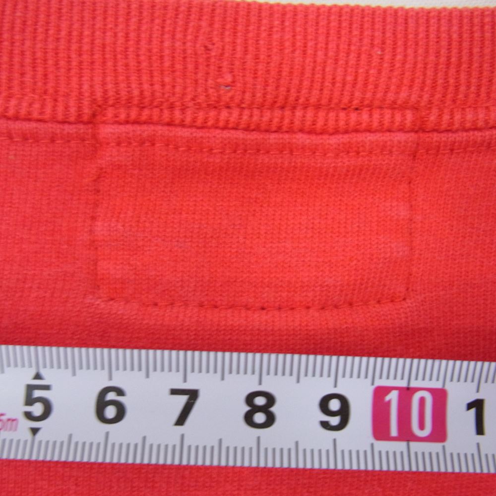 EVISU エヴィス 虎 刺繍　カモメ ポケット Tシャツ レッド系 40【中古】