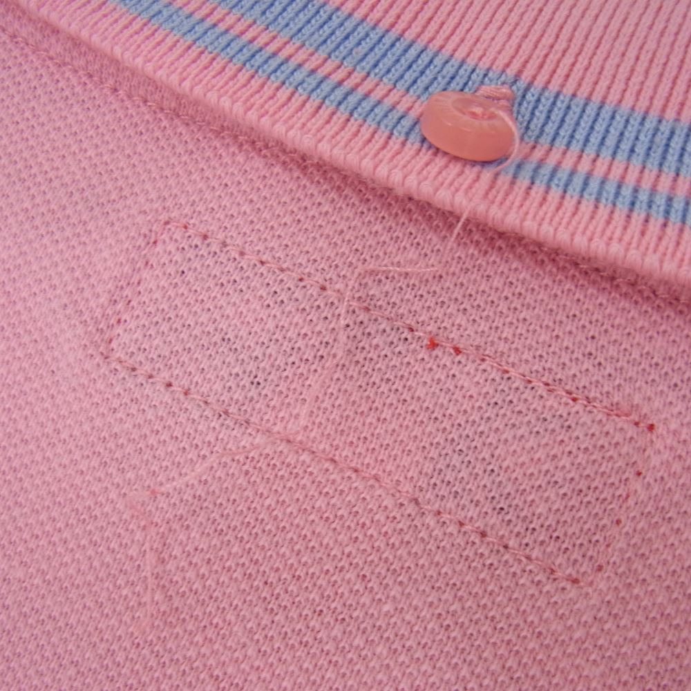 EVISU エヴィス YAMANE ヤマネ カモメ ワンポイント 刺繍 半袖 ポロ シャツ ピンク系 42【中古】