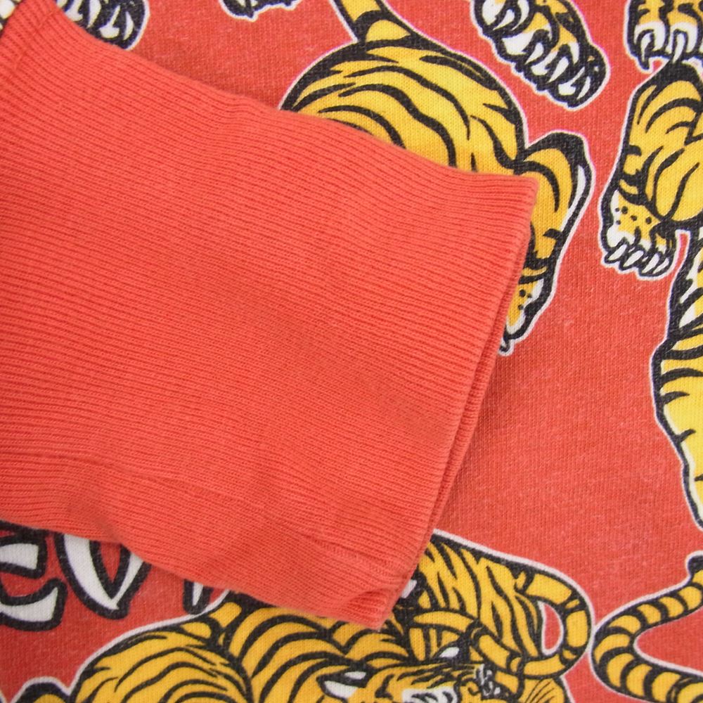 EVISU エヴィス 虎 タイガー 総柄 カットソー レッド系 42【中古】