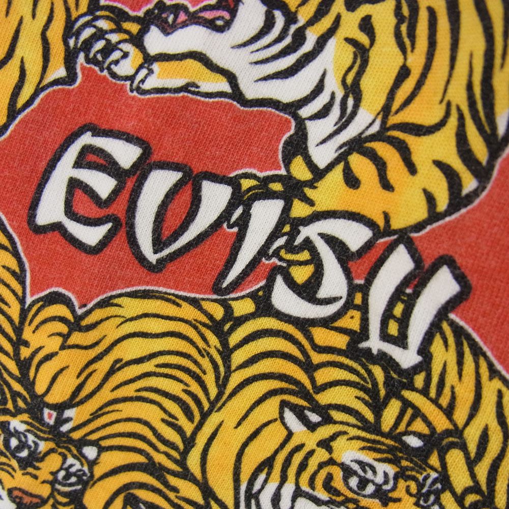 EVISU エヴィス 虎 タイガー 総柄 カットソー レッド系 42【中古】