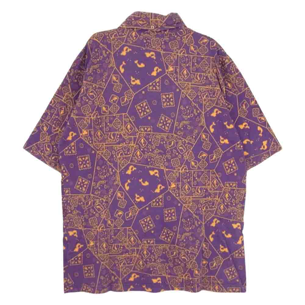 EVISU エヴィス 総柄 プルオーバー カットソー 半袖 シャツ パープル系 2【中古】