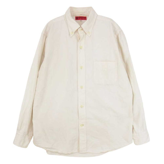EVISU エヴィス YAMANE ヤマネ BD ボタンダウン シャツ オフホワイト系 42【中古】