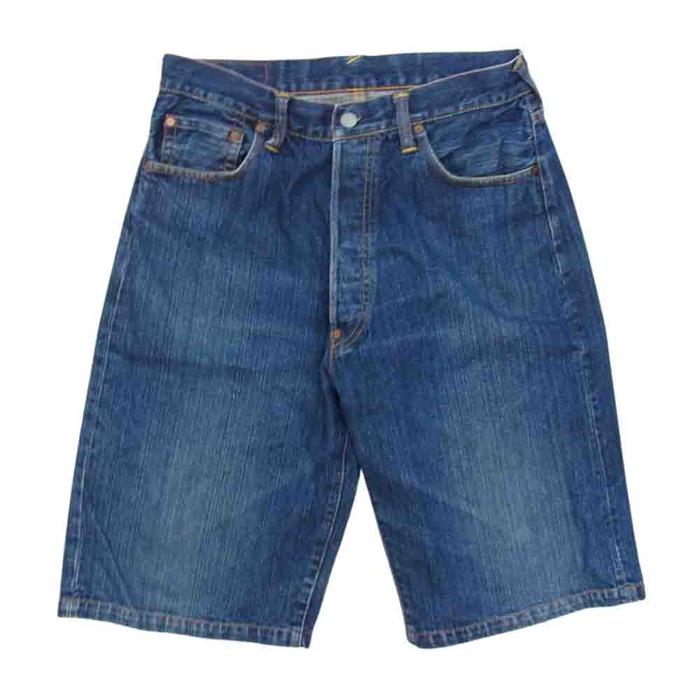EVISU エヴィス 2001 大黒 カモメ ペイント ショーツ インディゴブルー系 34【中古】