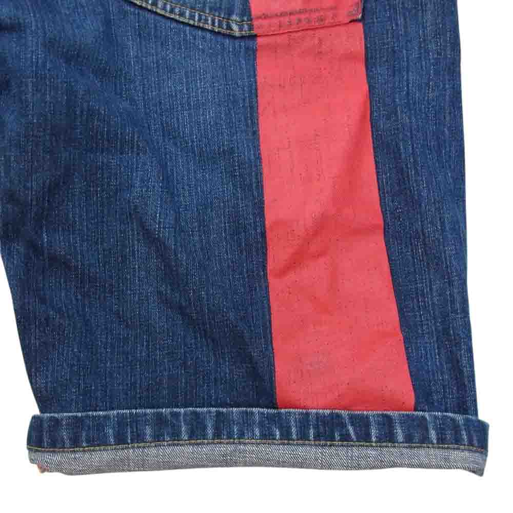 EVISU エヴィス 2001 大黒 カモメ ペイント ショーツ インディゴブルー系 34【中古】