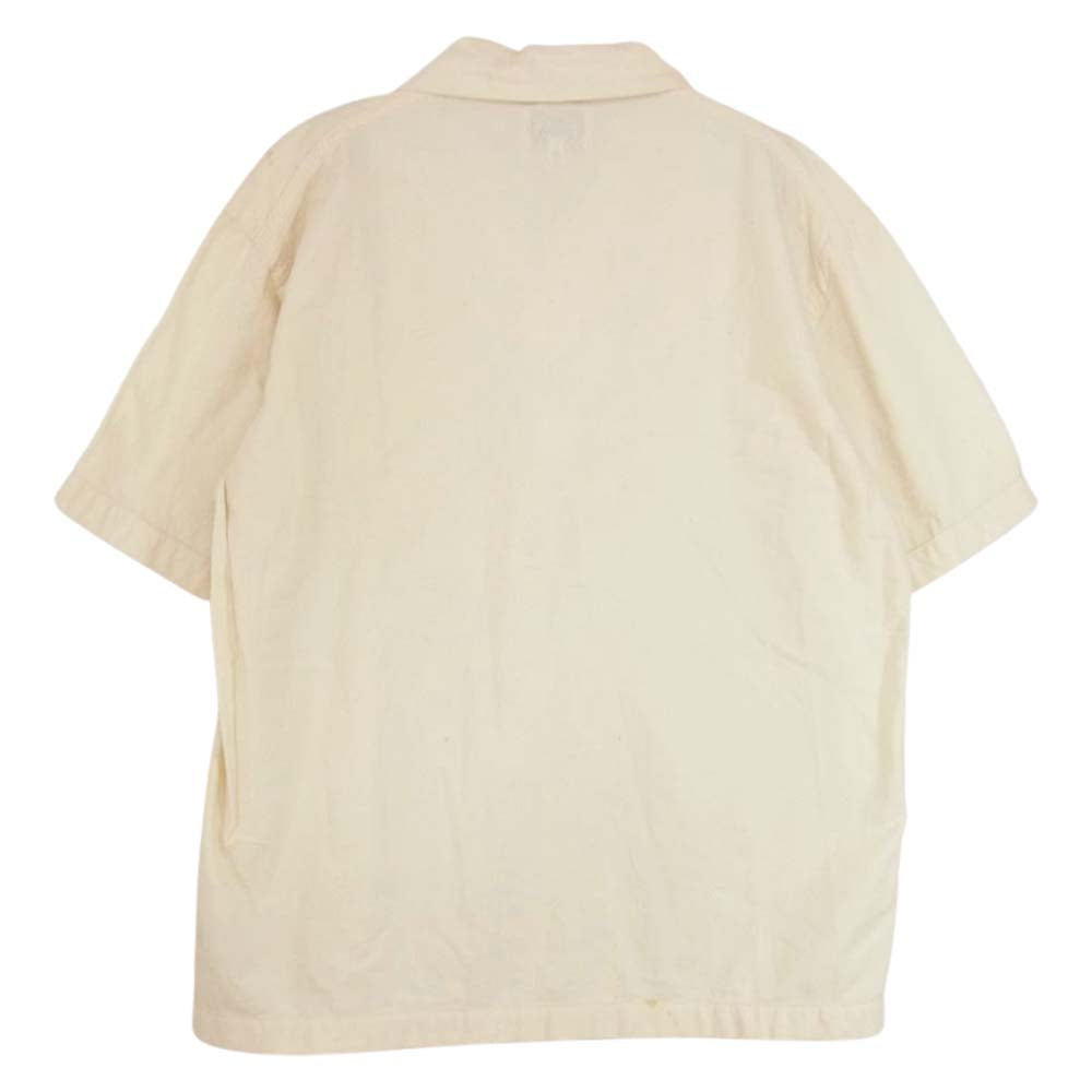 EVISU エヴィス 半袖 オープンカラー シャツ オフホワイト系 40【中古】