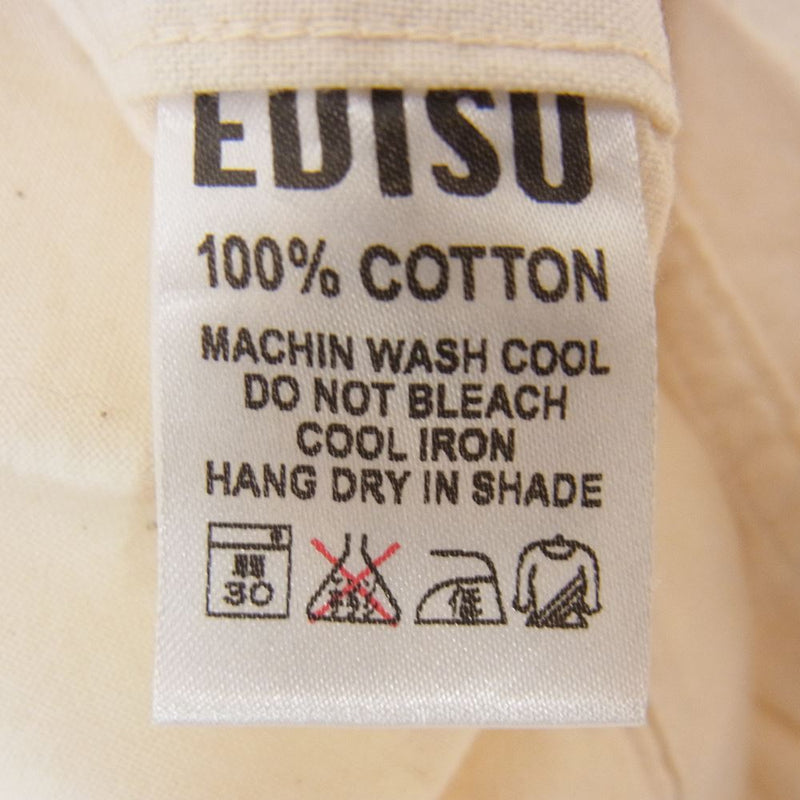 EVISU エヴィス 半袖 オープンカラー シャツ オフホワイト系 40【中古】