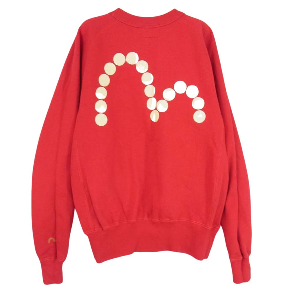 EVISU エヴィス ゴルフ プリント スウェット レッド系 40【中古】