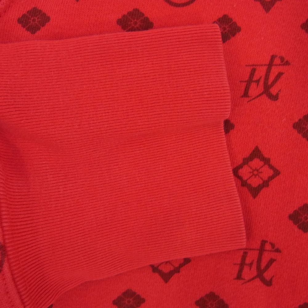EVISU エヴィス 前V 総柄 スウェット レッド系 40【中古】