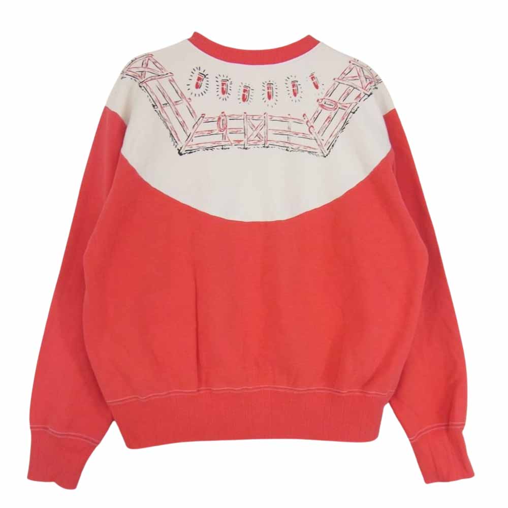 EVISU エヴィス ハーフジップ スウェット レッド系 40【中古】