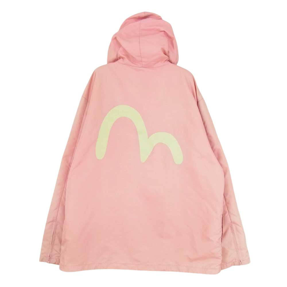 EVISU エヴィス ナイロン フルジップ パーカー ジャケット バック カモメロゴ ピンク系 42【中古】