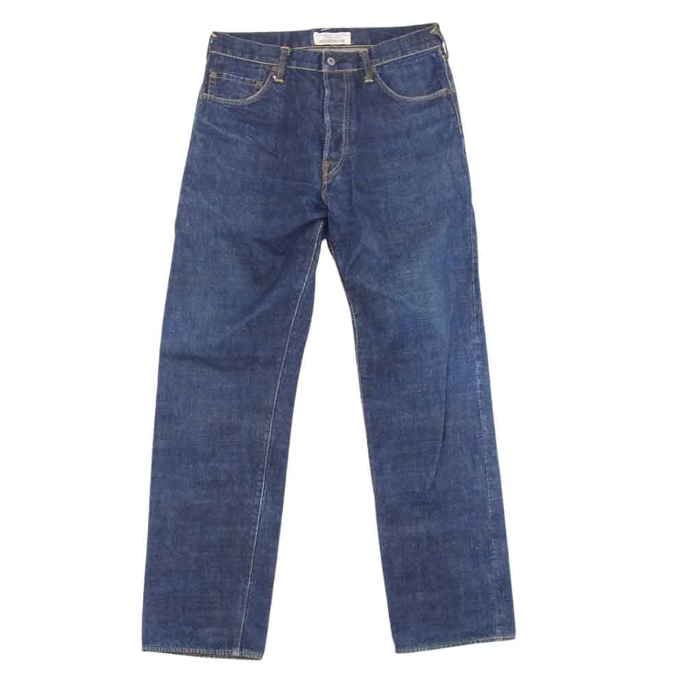 EVISU エヴィス 5003 Paris パリ 白カモメペイント 龍 戎抜き染め セルビッチ デニム ジーンズ インディゴブルー系 34【中古】