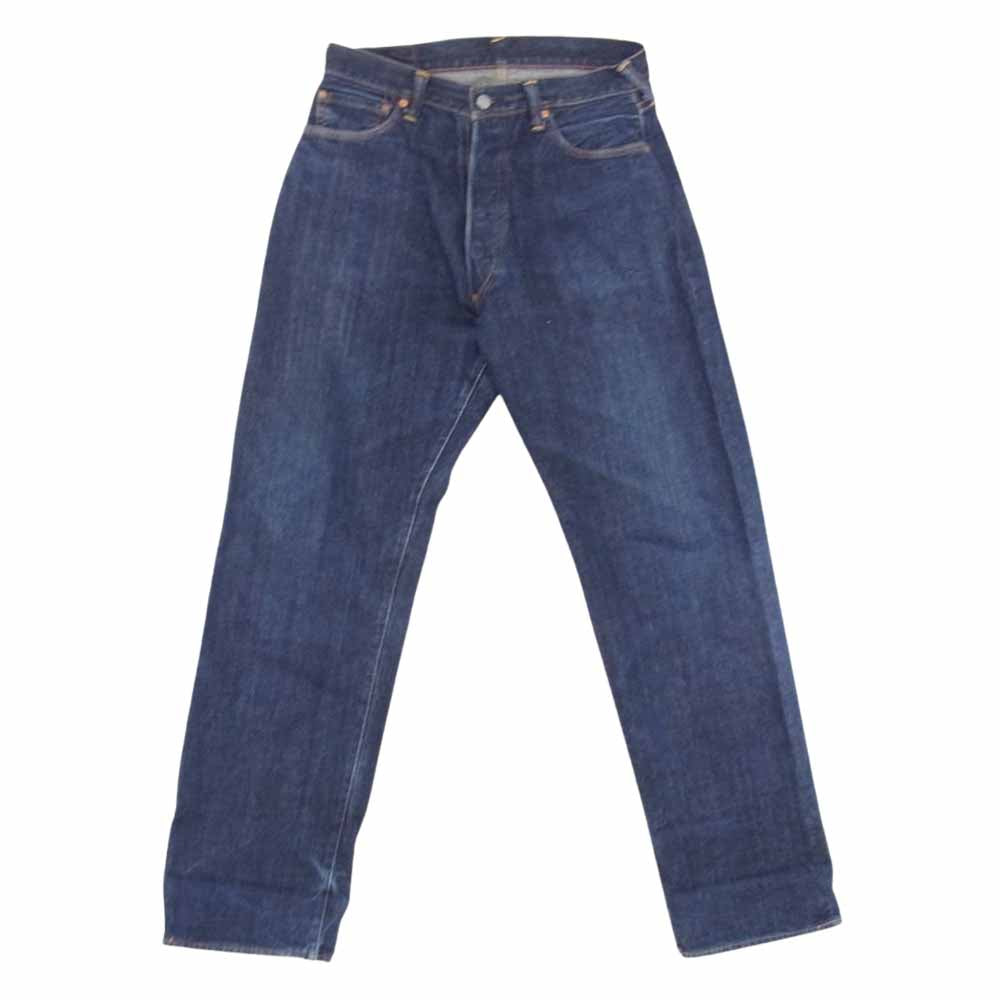 EVISU エヴィス 2001 No2 大黒カモメ 紅白 セルビッチ デニム パンツ インディゴブルー系 34【中古】