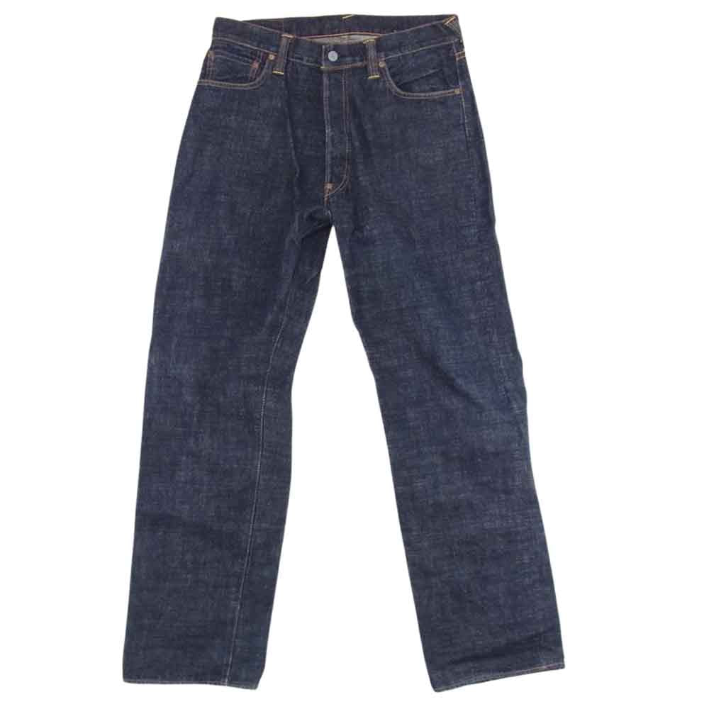 EVISU エヴィス 2001 スカル 刺繍 カモメ タイガー セルビッチ デニム パンツ インディゴブルー系 34【中古】