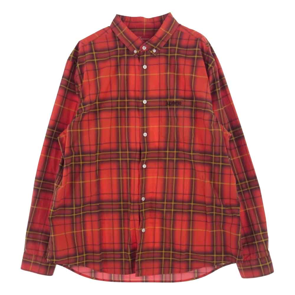 Supreme シュプリーム スモールカラー BD チェック シャツ レッド系 XL【中古】