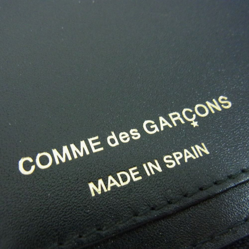 COMME des GARCONS コムデギャルソン 千鳥柄 ラウンド 長財布 ブラック系【極上美品】【中古】