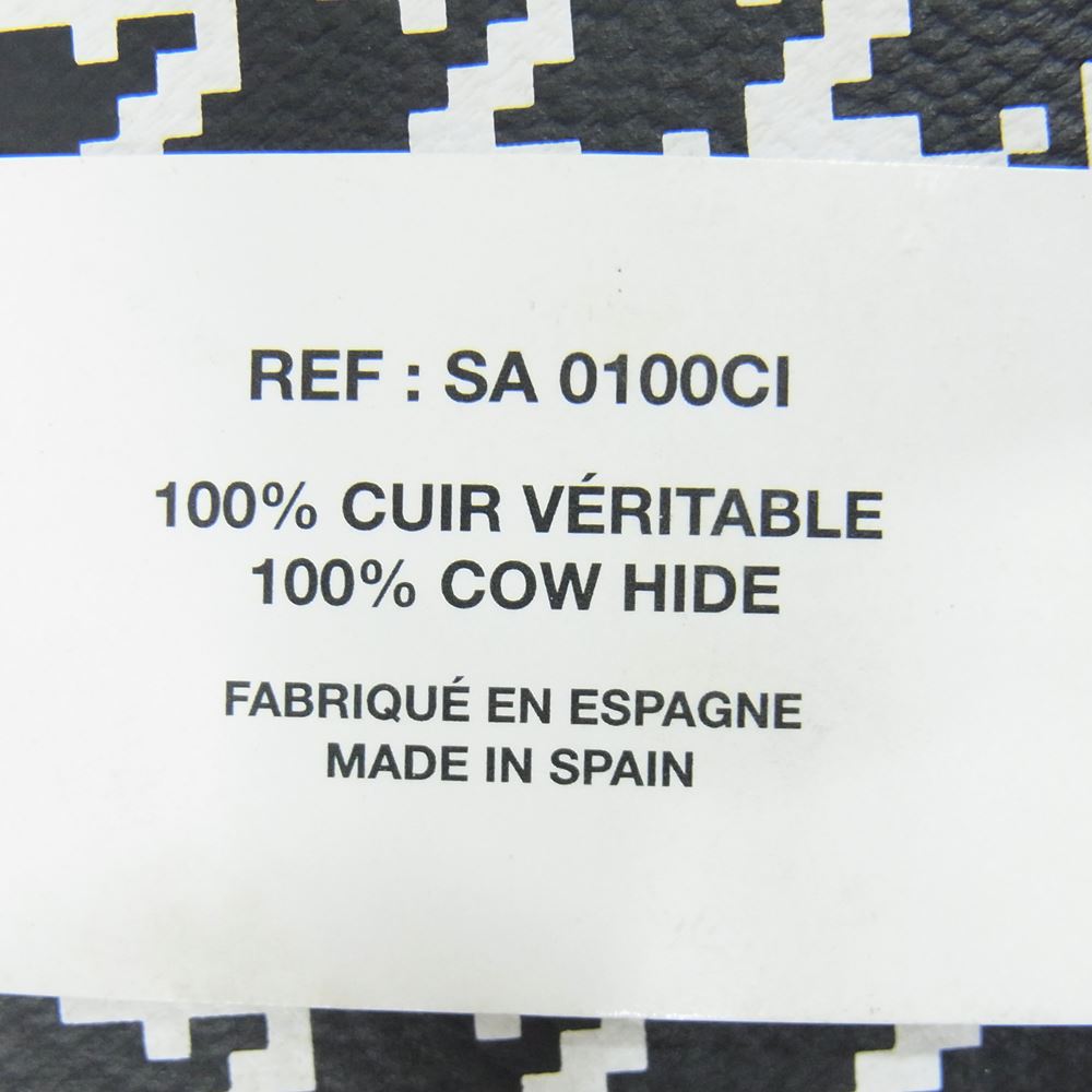 COMME des GARCONS コムデギャルソン 千鳥柄 ラウンド 長財布 ブラック系【極上美品】【中古】