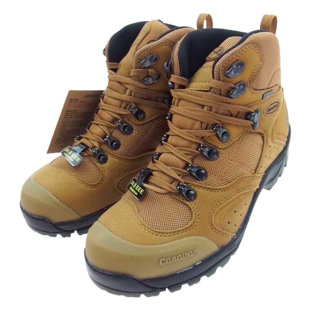 キャラバン C1-02S 340 AMBER アンバー トレッキング シューズ ブラウン系 24.5cm【新古品】【未使用】【中古】