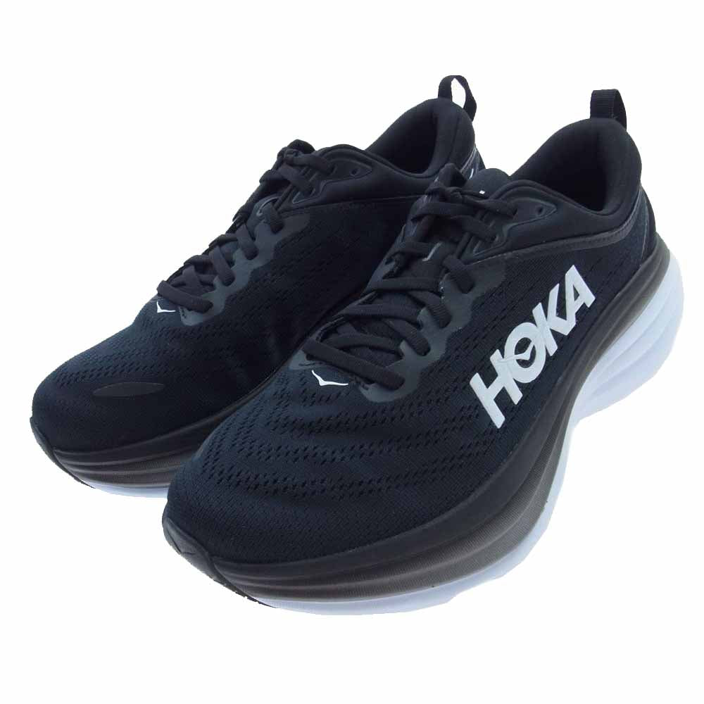 HOKA ONE ONE ホカ オネオネ 1127953-BWHT M BONDI 8 WIDE ボンダイ8 ワイド スニーカー ブラック系 26cm【極上美品】【中古】