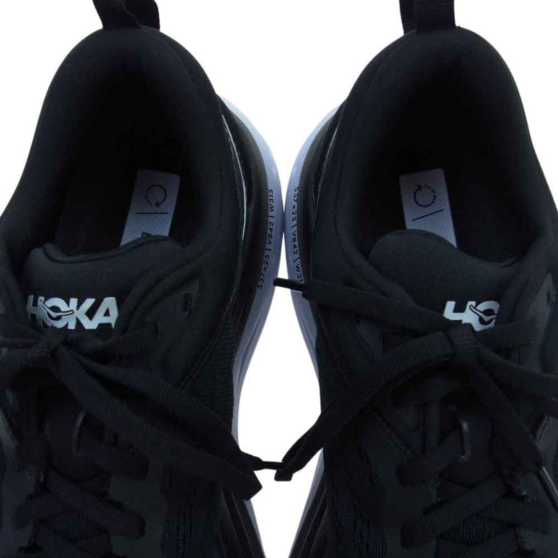 HOKA ONE ONE ホカ オネオネ 1127953-BWHT M BONDI 8 WIDE ボンダイ8 ワイド スニーカー ブラック系 26cm【極上美品】【中古】