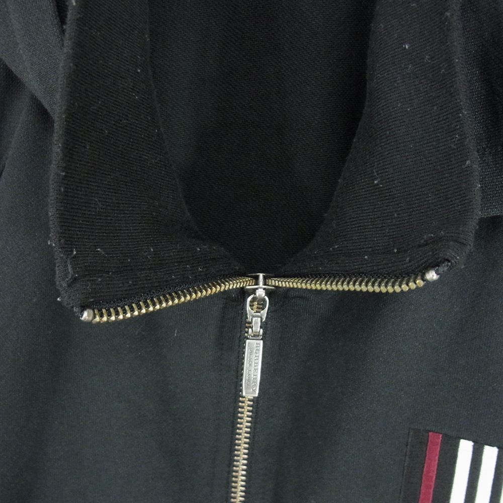 希少3(L)バーバリーブラックレーベル ホース刺繍 トラックジャケット 黒ジップ