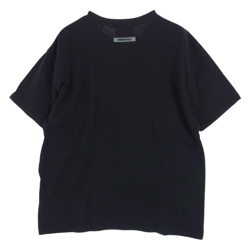 FEAR OF GOD フィアオブゴッド ESSENTIALS エッセンシャルズ フロント ラバー ロゴ  ブラック系 S【中古】