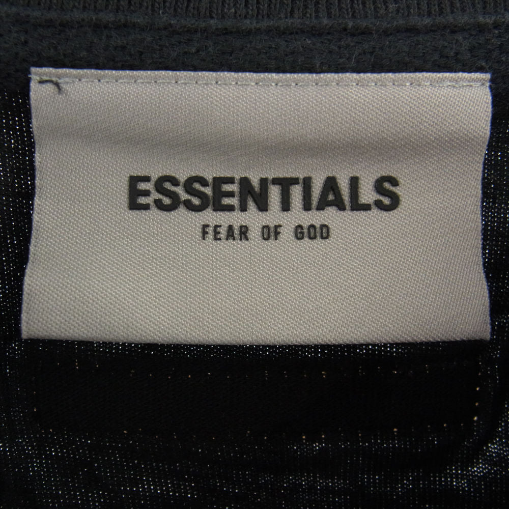 FEAR OF GOD フィアオブゴッド ESSENTIALS エッセンシャルズ フロント ラバー ロゴ  ブラック系 S【中古】