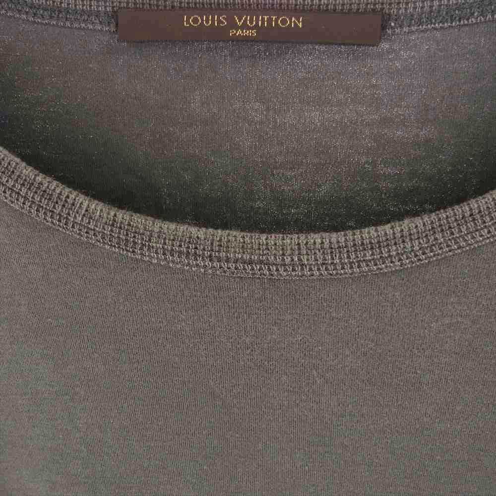 LOUIS VUITTON ルイ・ヴィトン 袖サーマル切替 長袖 Tシャツ カットソー チャコール系 XL【中古】