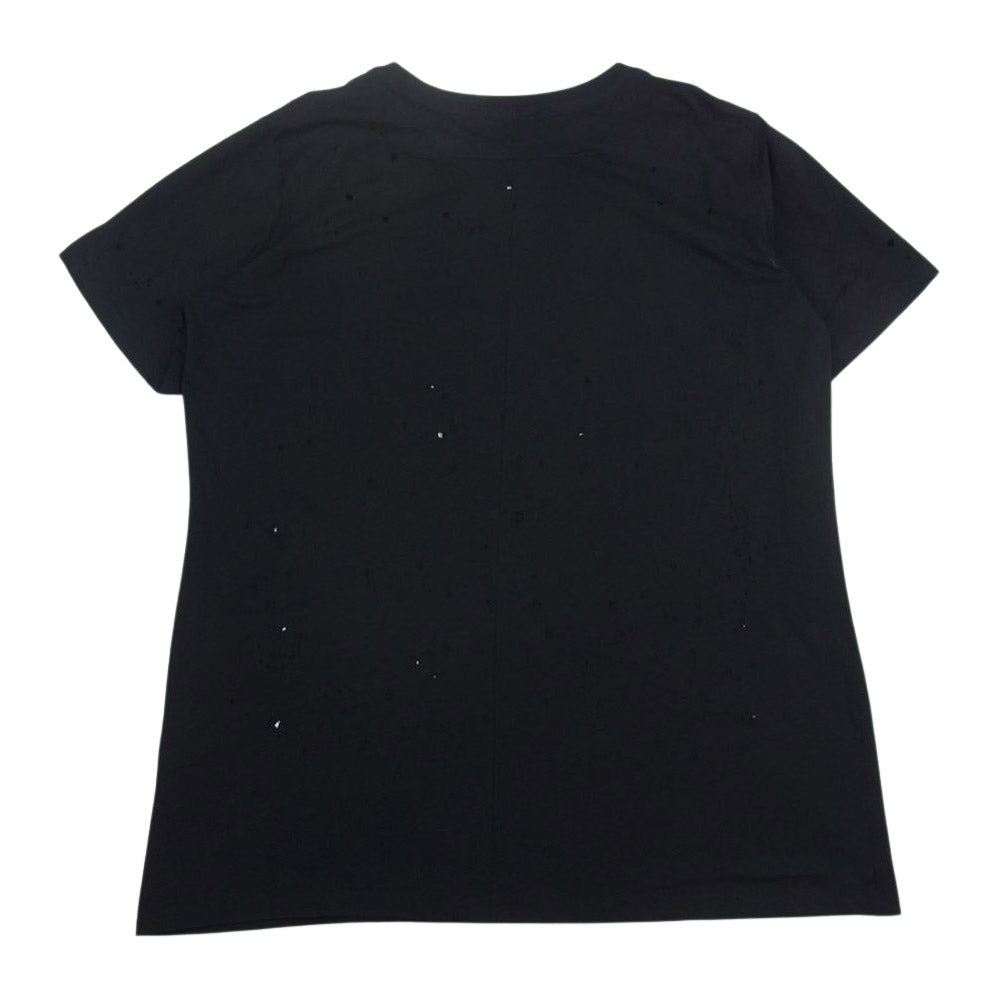 GIVENCHY ジバンシィ 18S7369342 デストロイ ダメージ 加工 ロゴ 半袖 Tシャツ ブラック系 XL【中古】