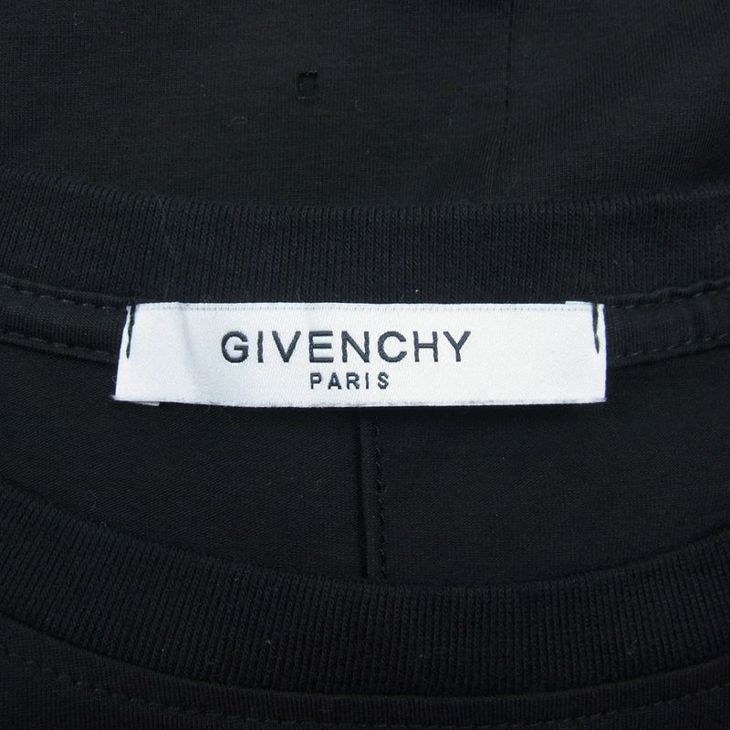 GIVENCHY ジバンシィ 18S7369342 デストロイ ダメージ 加工 ロゴ 半袖 Tシャツ ブラック系 XL【中古】