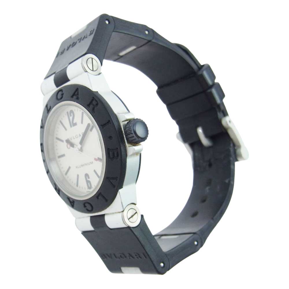 BVLGARI ブルガリ AL 32 TA アルミニウム デイト 腕時計 リストウォッチ ブラック系【中古】