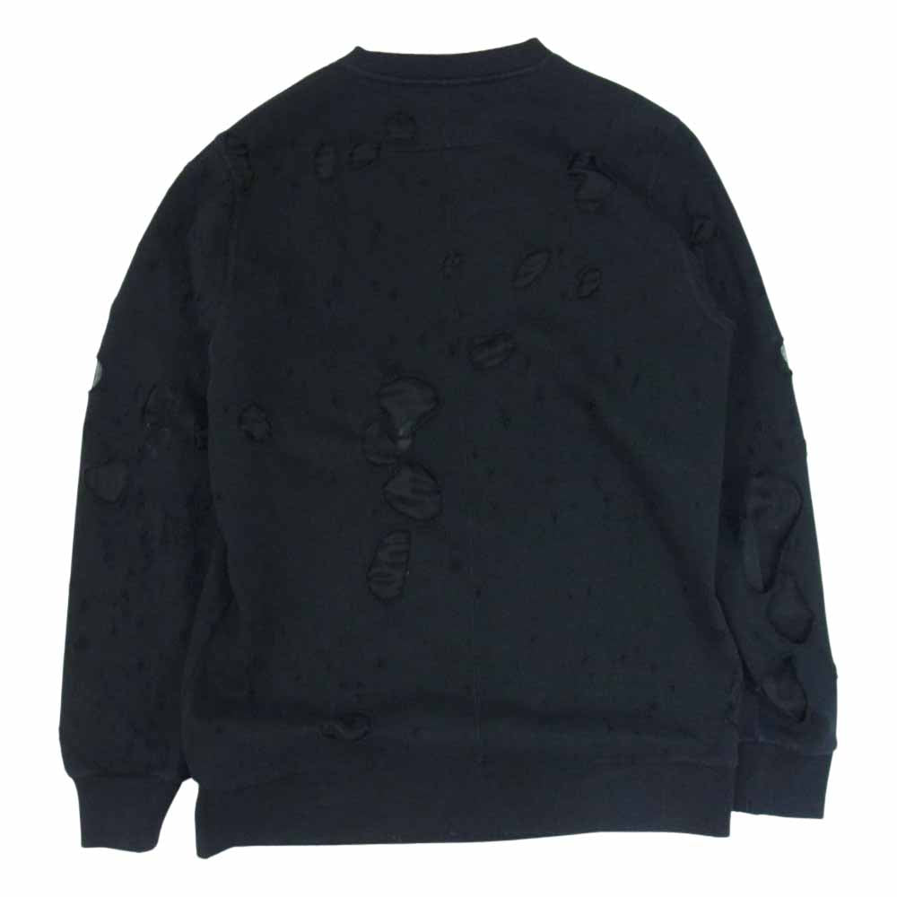 GIVENCHY ジバンシィ 16SS 16P7705485 デストロイ ダメージ クラッシュ 加工 ロゴ スウェット ブラック系 S【中古】