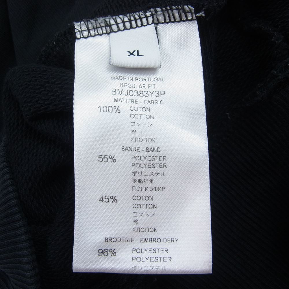GIVENCHY ジバンシィ 19AW BMJ0383Y3P Embroidered Striped Loopback ロゴ刺繍 クルーネック スウェット  ブラック系 XL【中古】